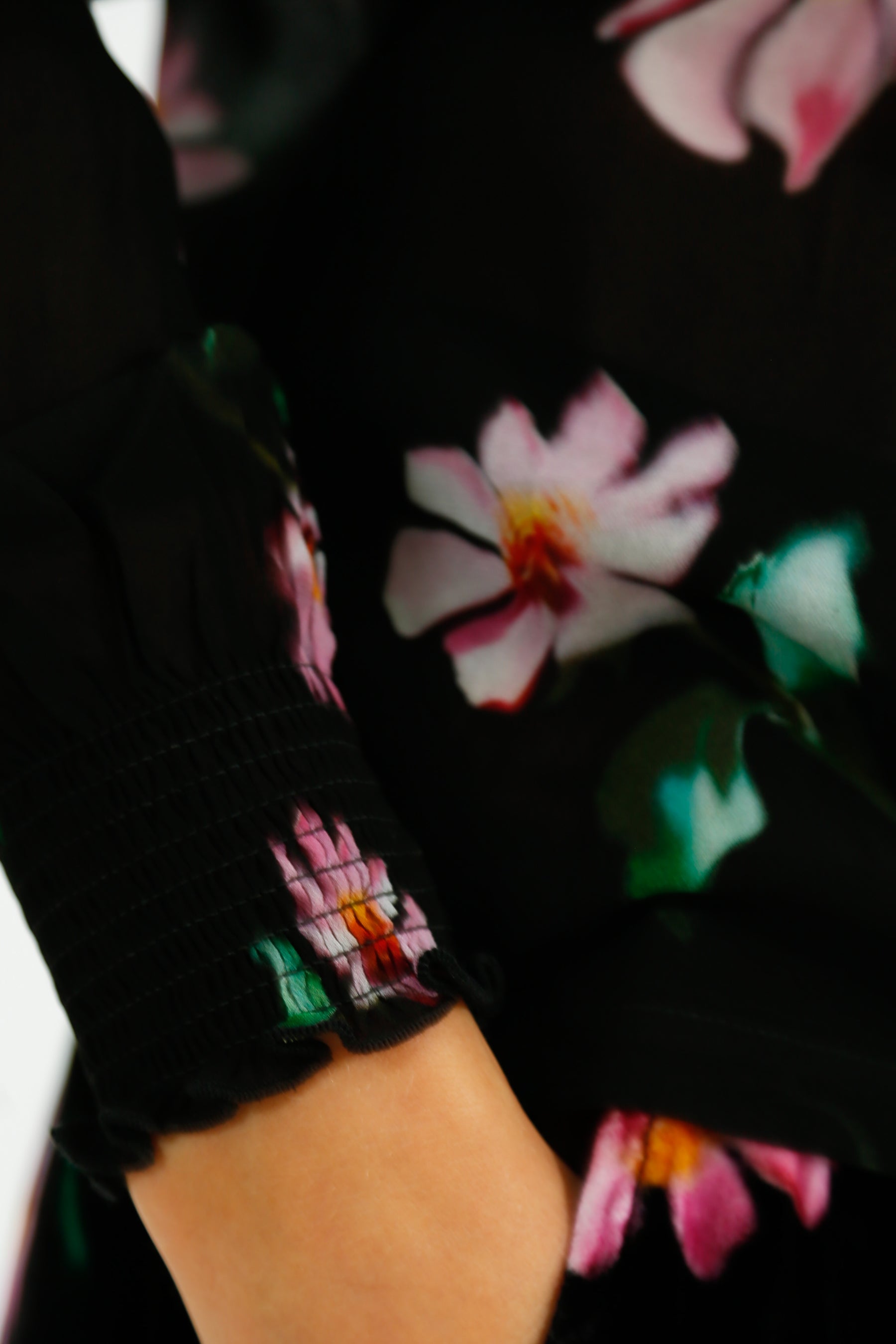 Primrose Park Tracy Top in Blurred Floral | Sheer Floral Blouse