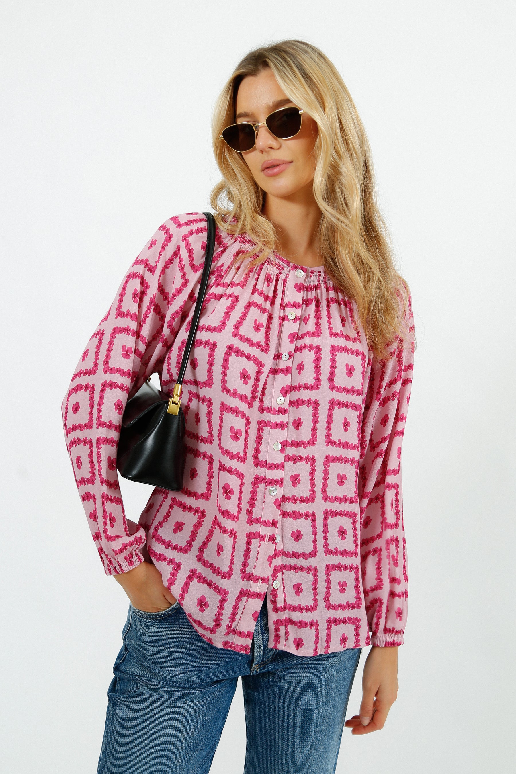 Primrose Park Jess Blouse - Pansy Pane