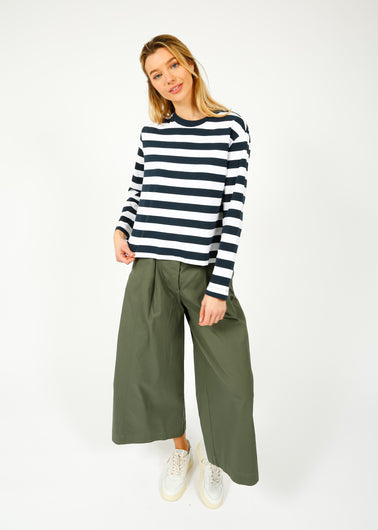 SLF Essential LS Striped Tee in Dark Sapphire