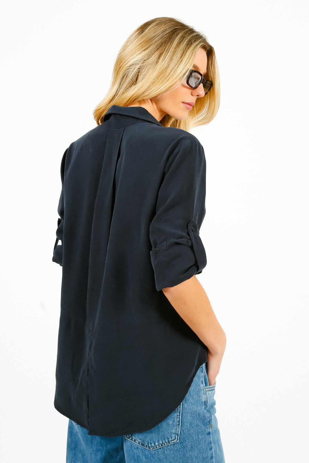 BD Split Back Button Down in Endless Sea