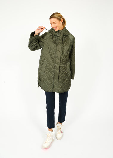 MM Ribera Quilted Coat in Khaki