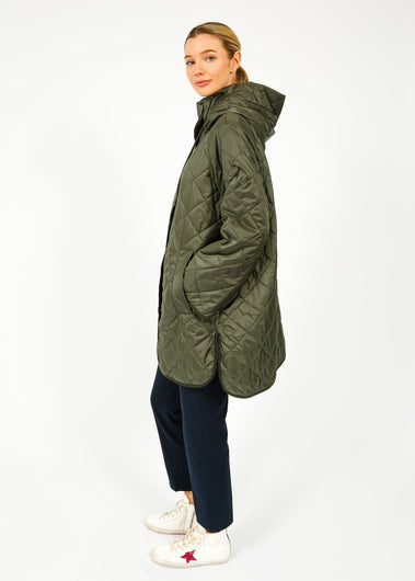 MM Ribera Quilted Coat in Khaki