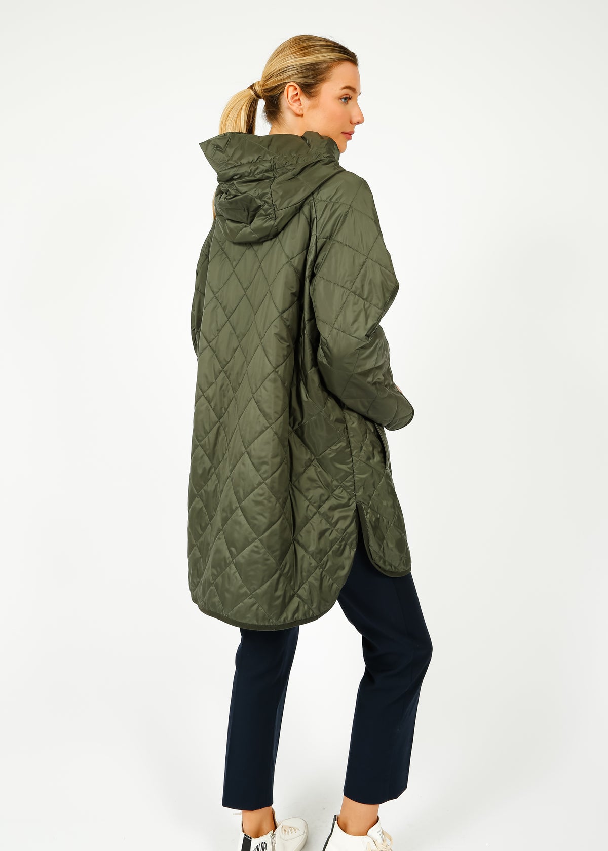 MM Ribera Quilted Coat in Khaki