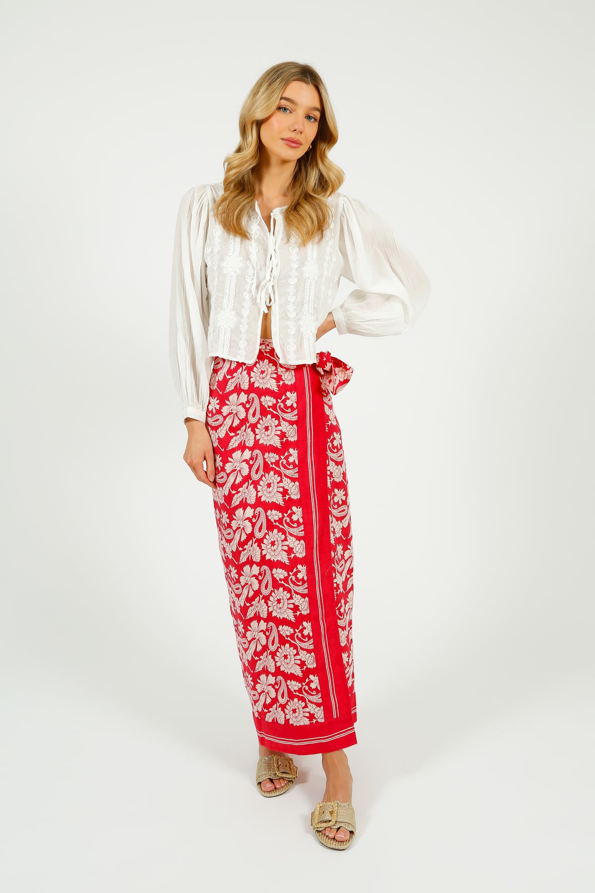 MAISON H Ludovica Blouse in Pearl