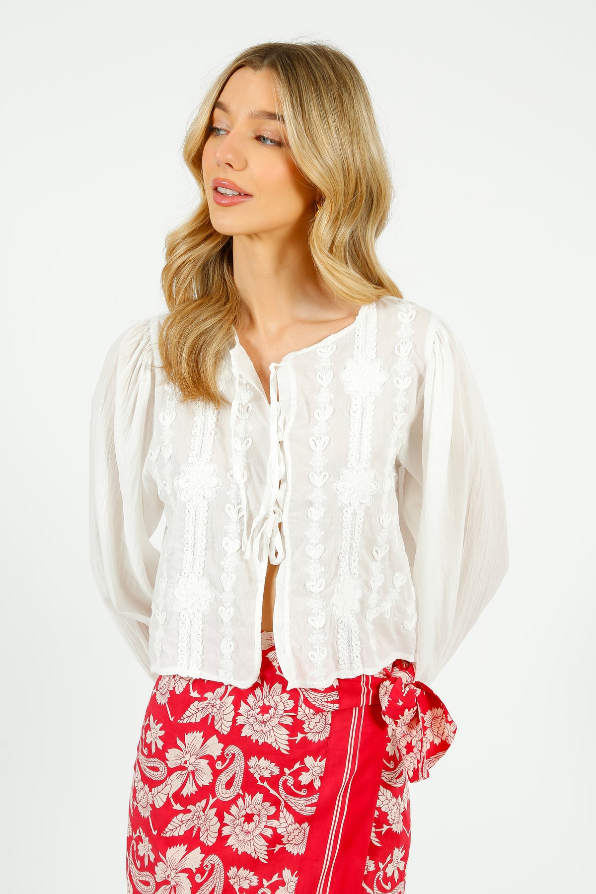 MAISON H Ludovica Blouse in Pearl