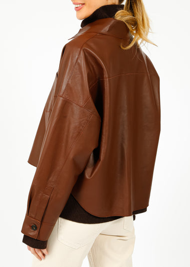 MM Vortice LeatherJacket in Rust