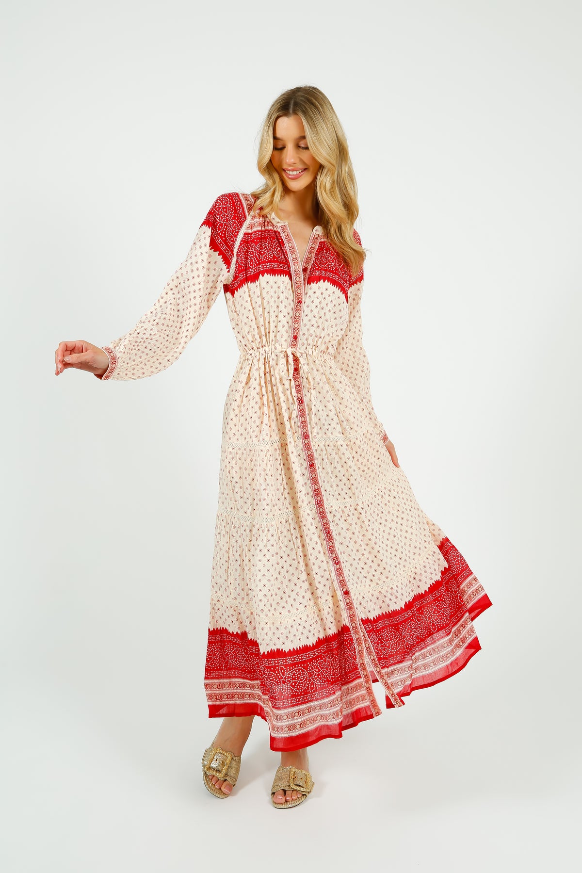 MAISON H Triana Dress in Passion Red