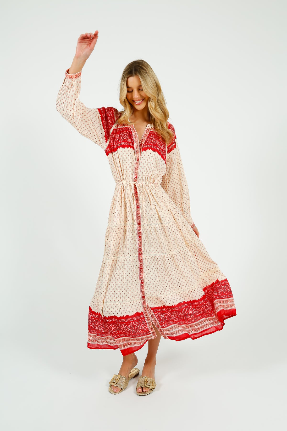 MAISON H Triana Dress in Passion Red