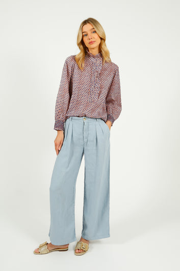MAISON H Marisa Linen Pant in Sky