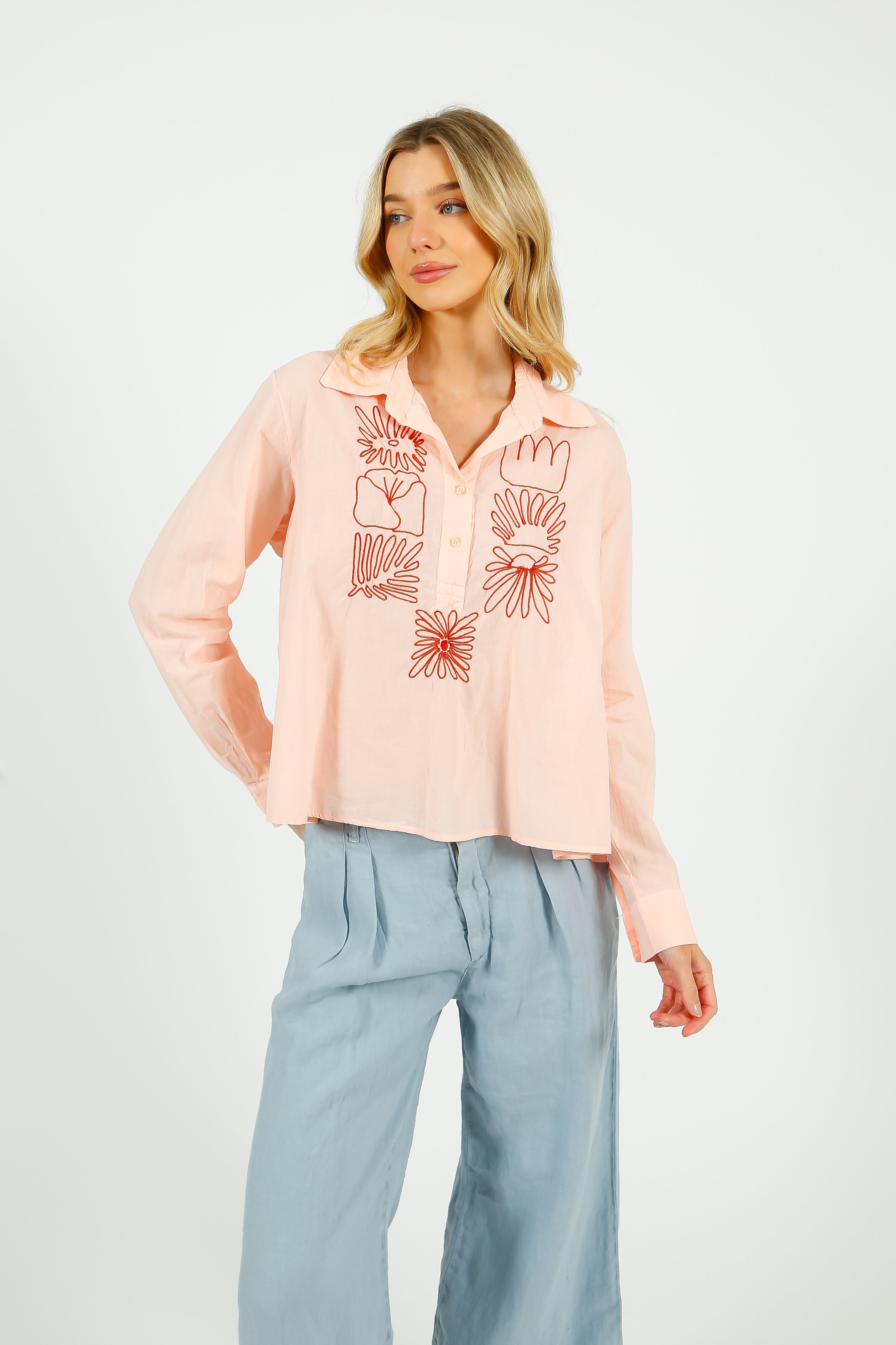 TINSELS Aristide Fools Blouse in Nude