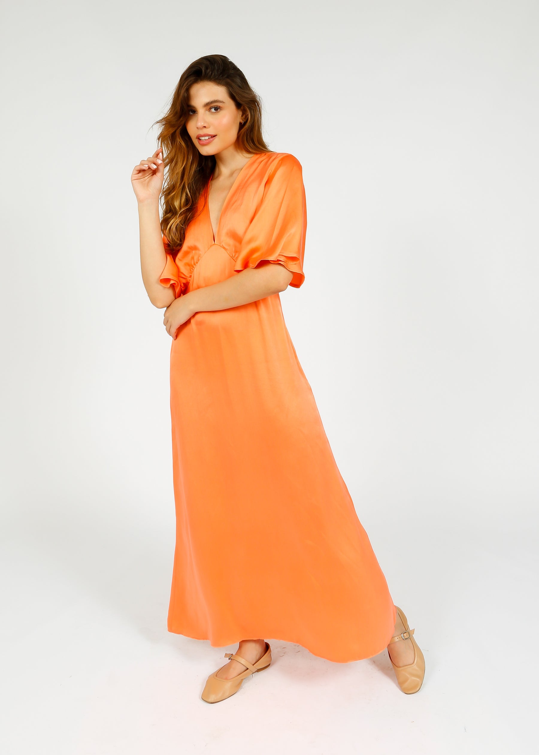 Primrose Park Willow Dress in Salmon