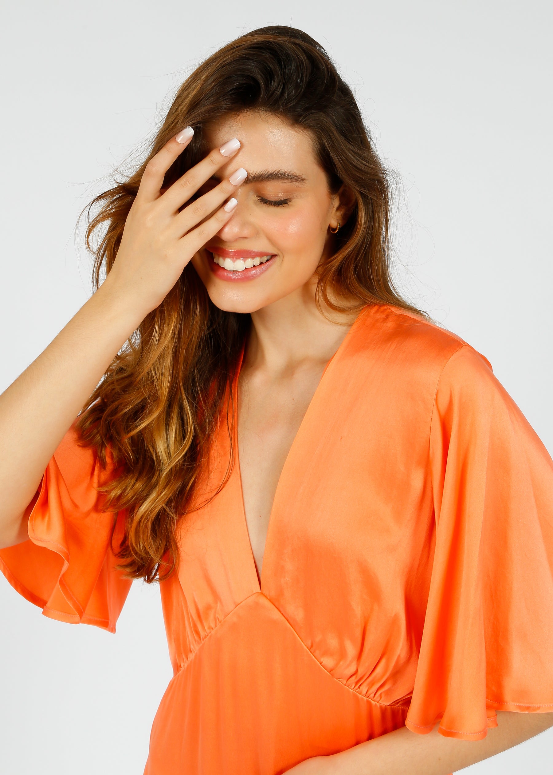 Primrose Park Willow Dress in Salmon