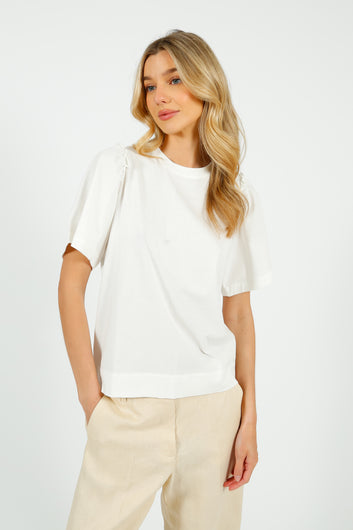 SLF Penelope Ruffle Tee in White