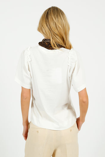 SLF Penelope Ruffle Tee in White