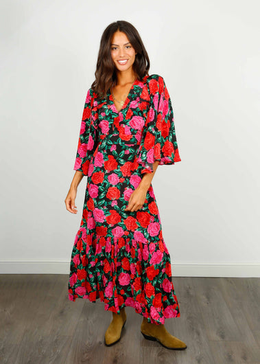 QOA Simone Dress Rose Cape