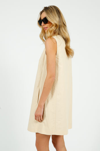MM Donald Dress in Ivory Geometric