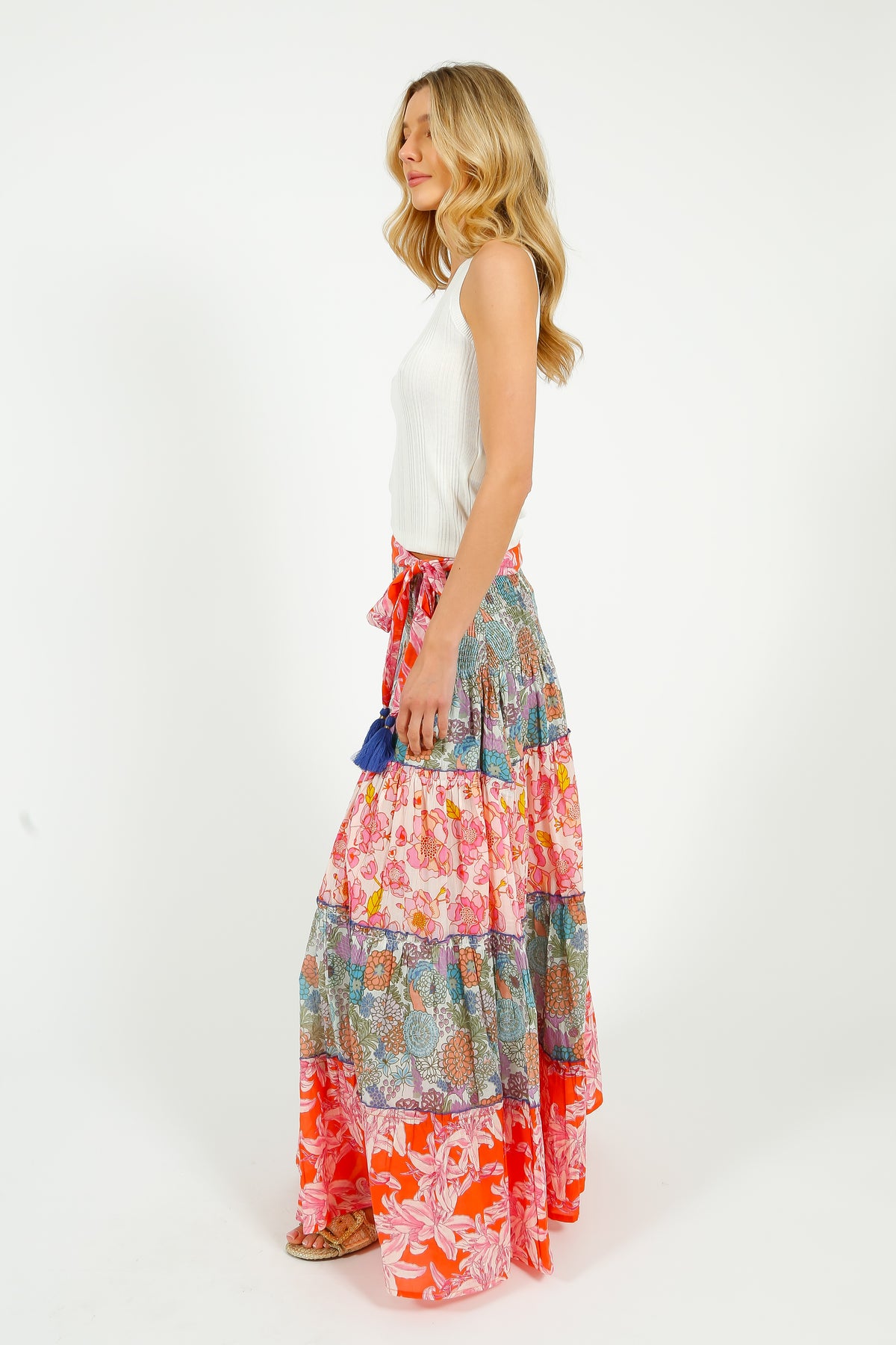 PDS 431 Printed Long Skirt