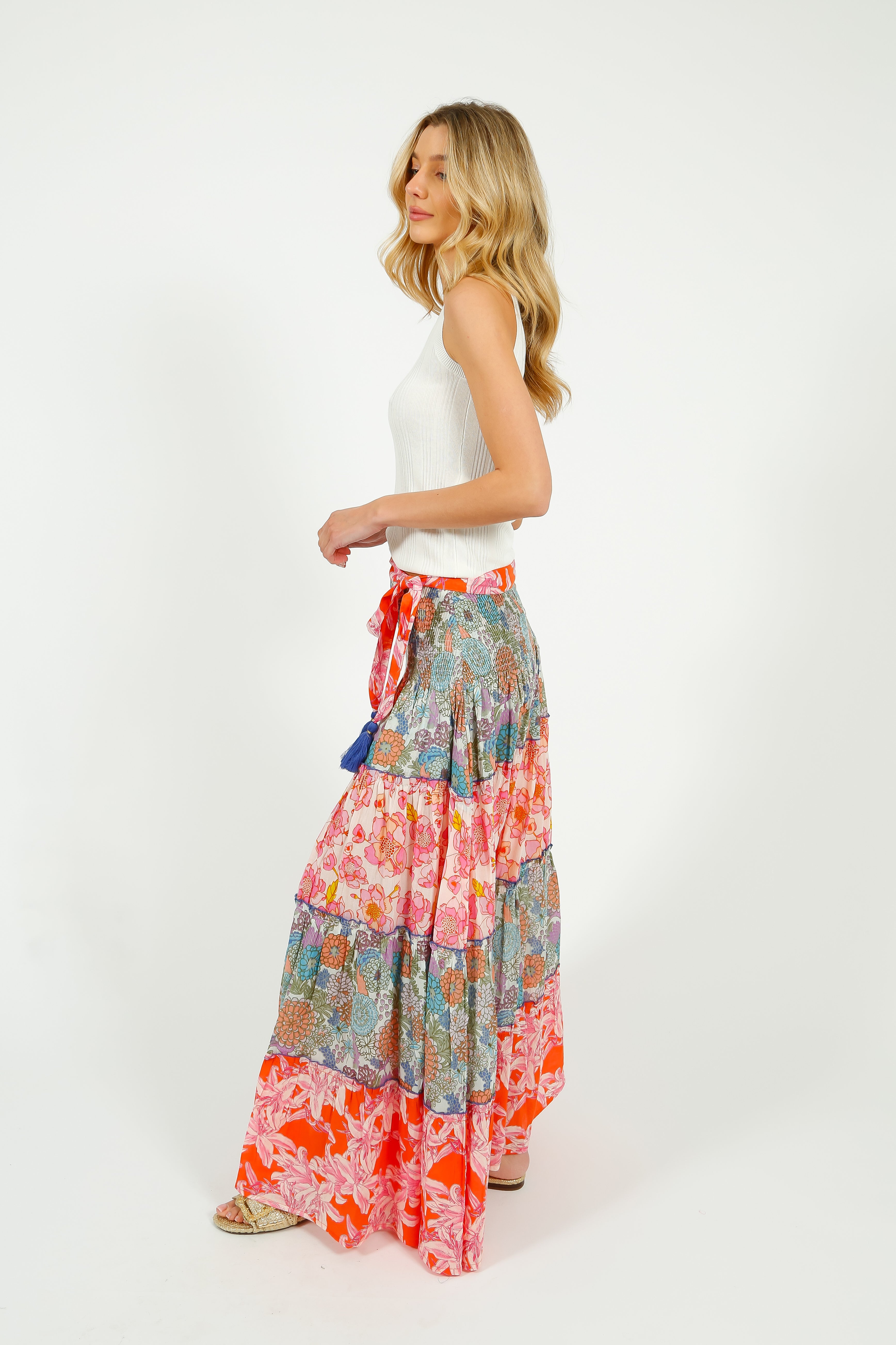 PDS 431 Printed Long Skirt