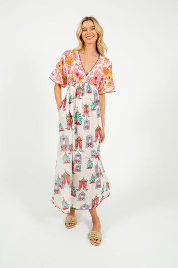 PDS 443 Tea Tents Mix Long Dress