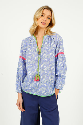PDS 309 Lila Print Top
