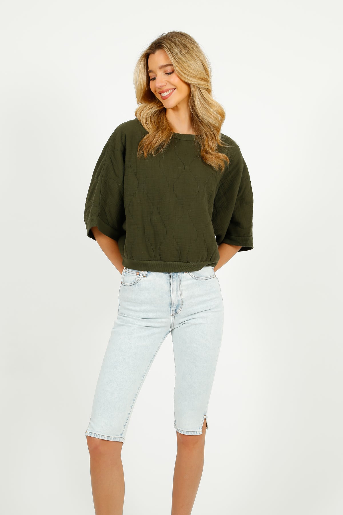 AOKYANOS Seattle SS Top in Khaki