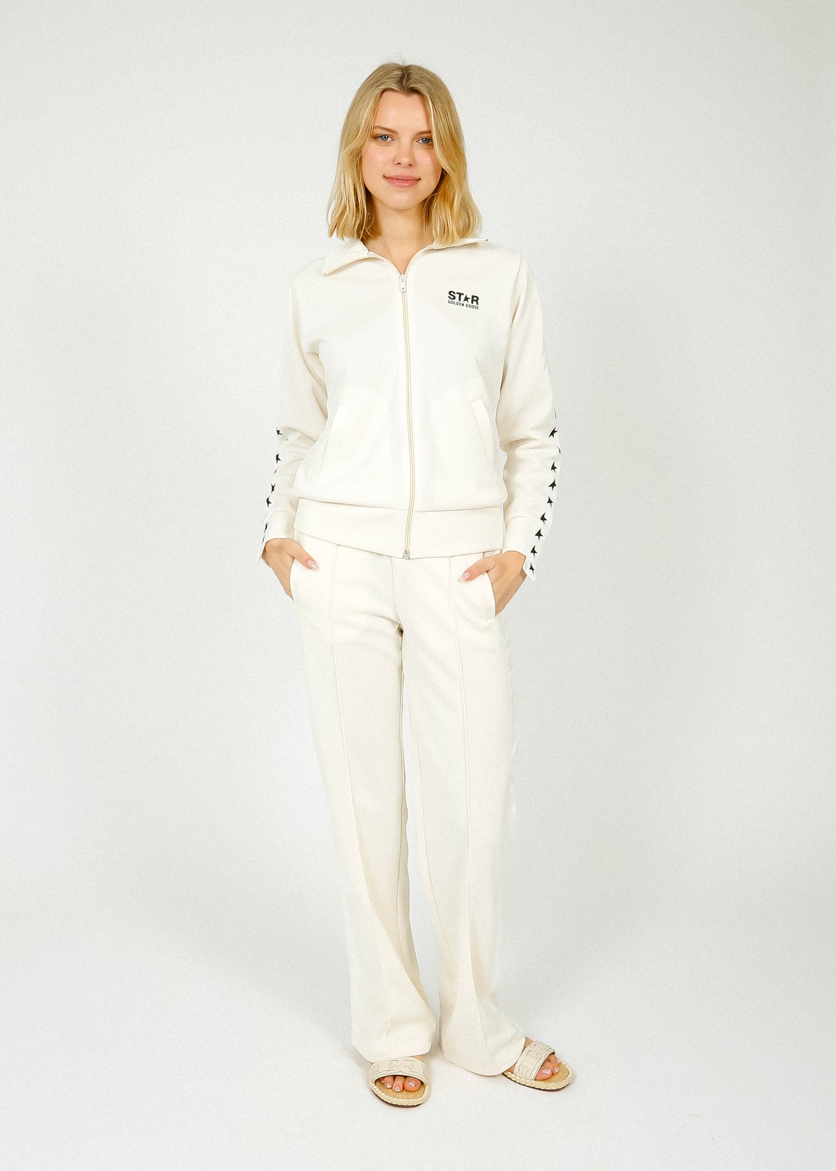 GG Dorotea Wide Joggers in Papyrus