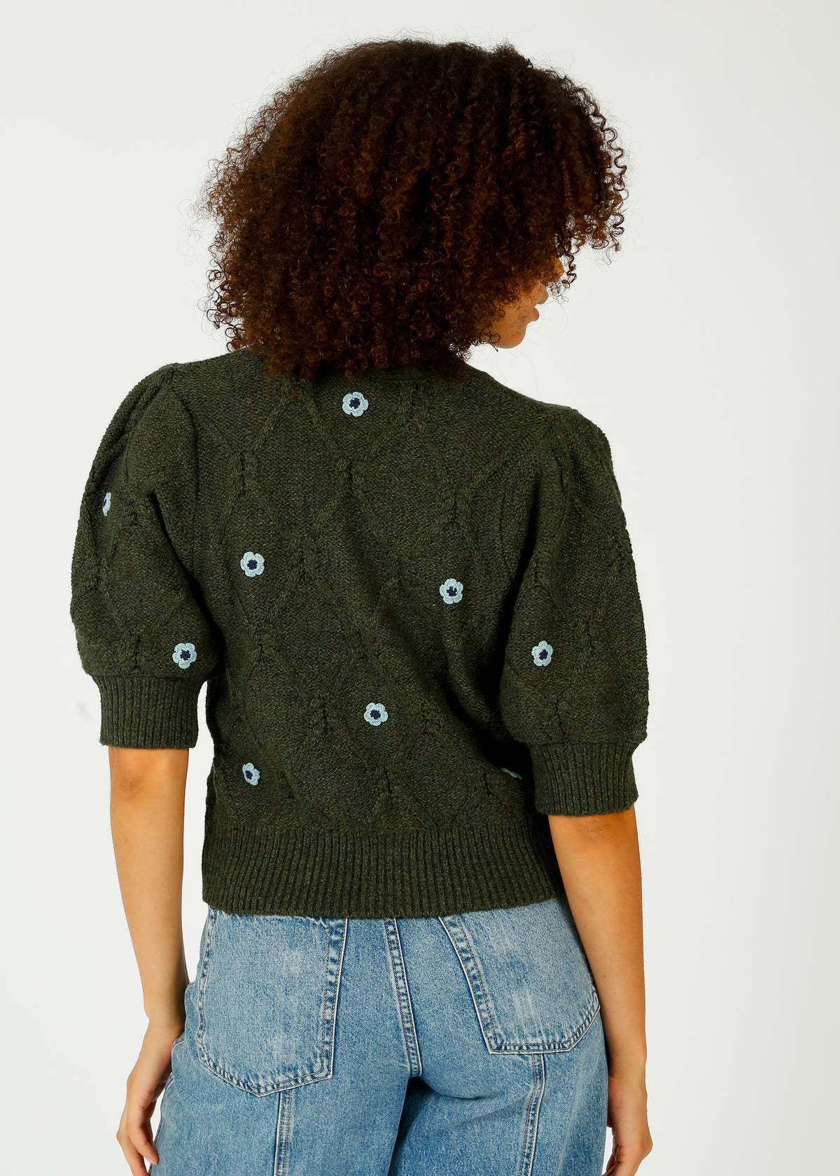 RAILS Isla Knit Cardi in Forest Daisies