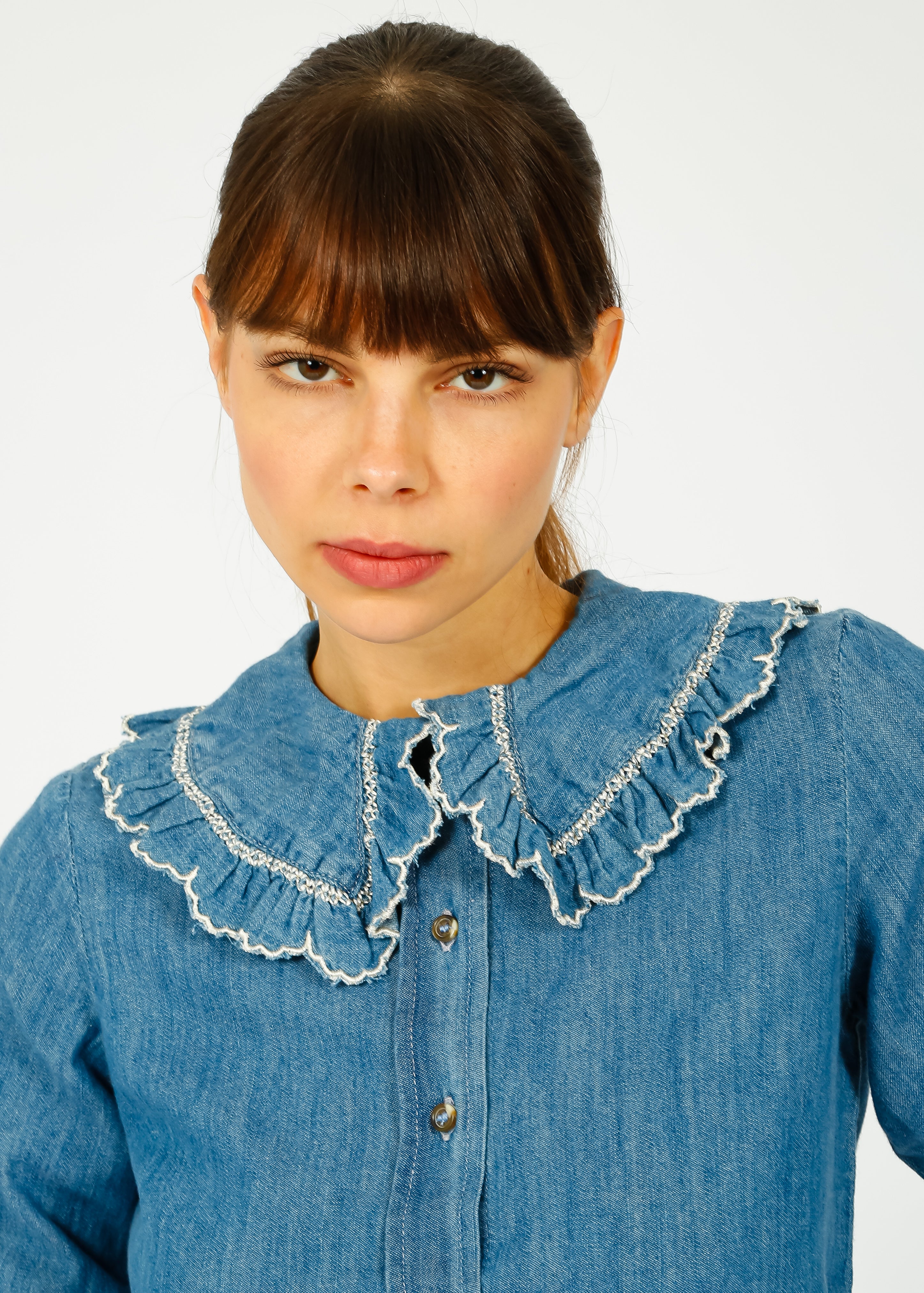 S&M Daisy Blouse in Indigo