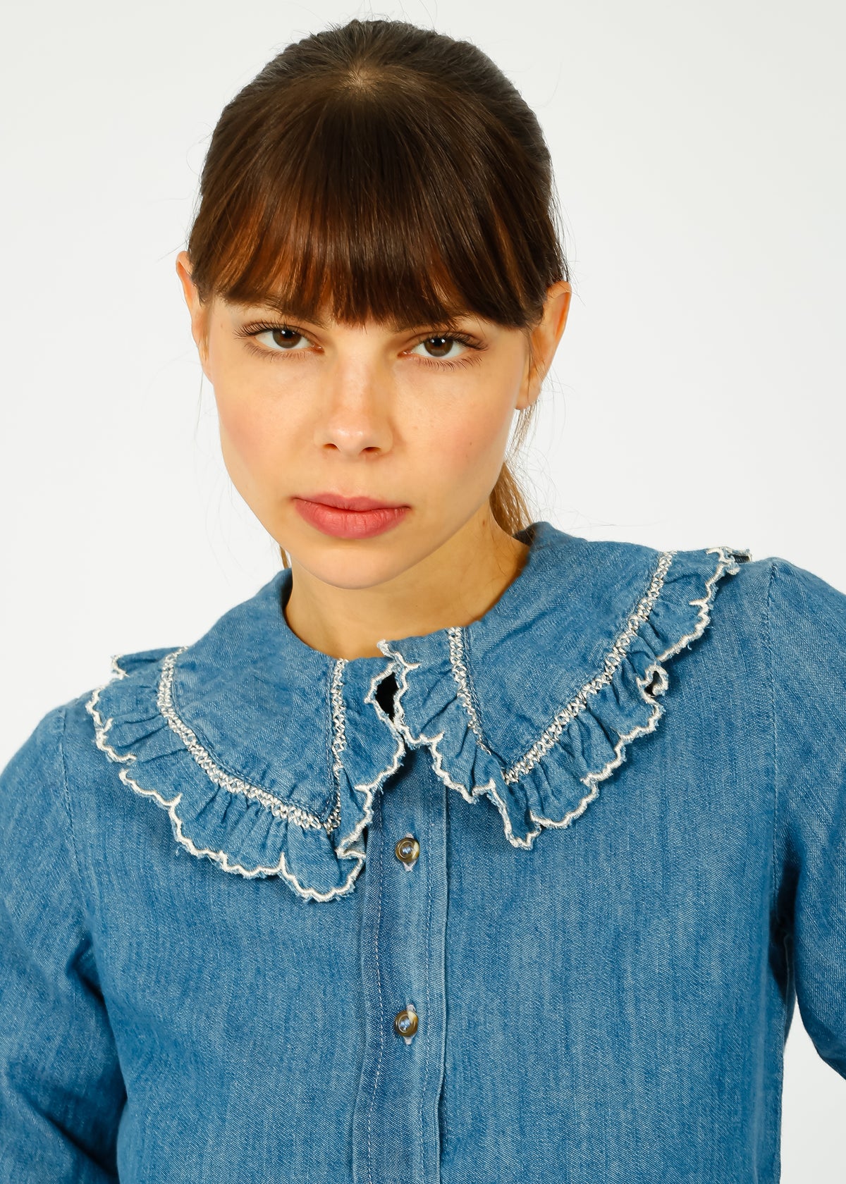 S&M Daisy Blouse in Indigo