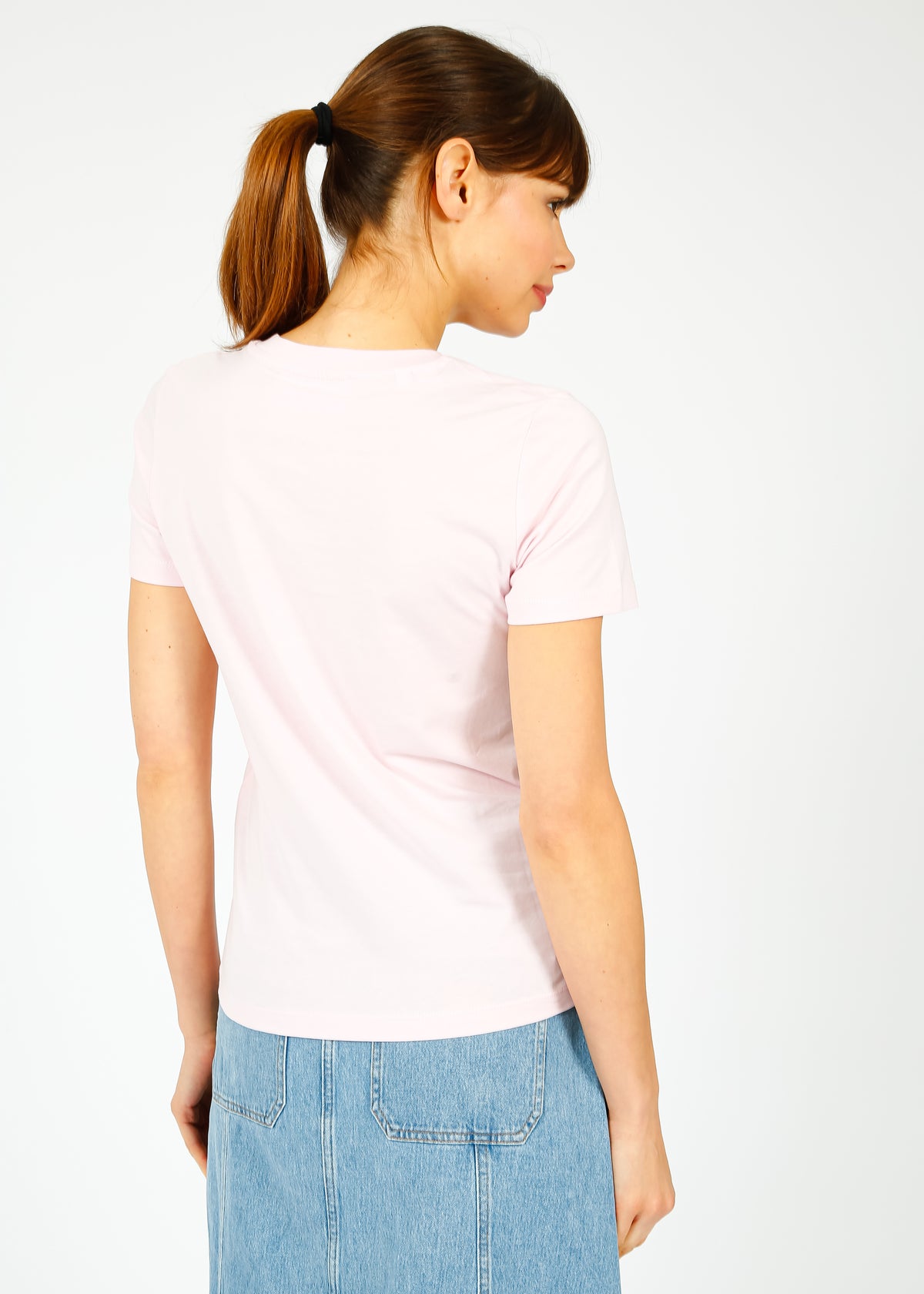 SLF Essential SS V Neck in Cradle Pink