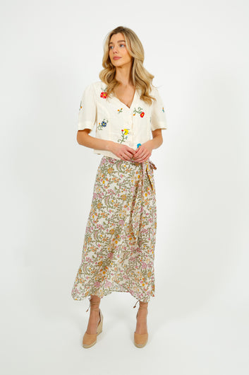 LM Lucia Skirt in Cream Mimosa Spring
