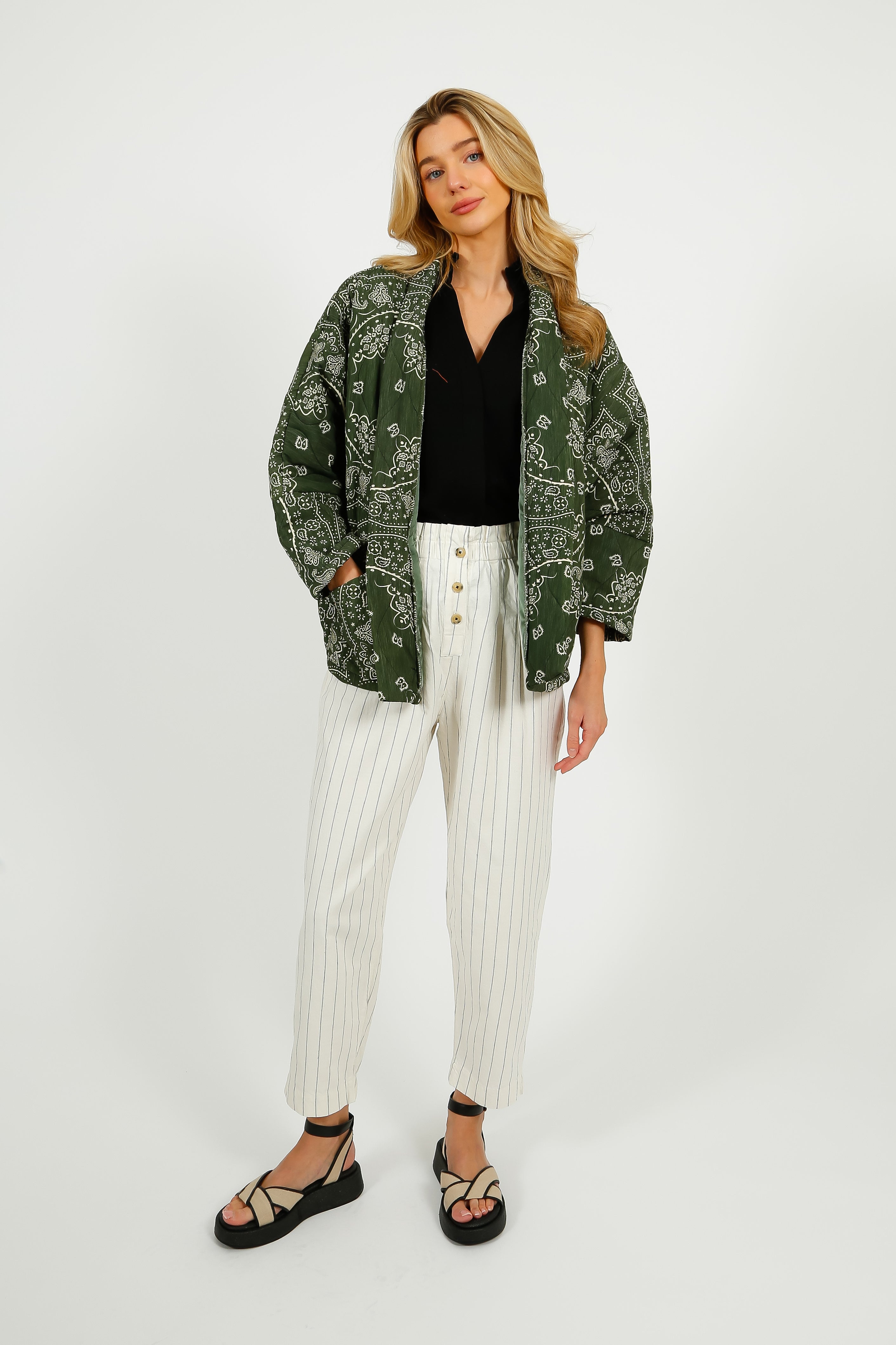 Aokyanos Chicago Bandana Jacket in Khaki