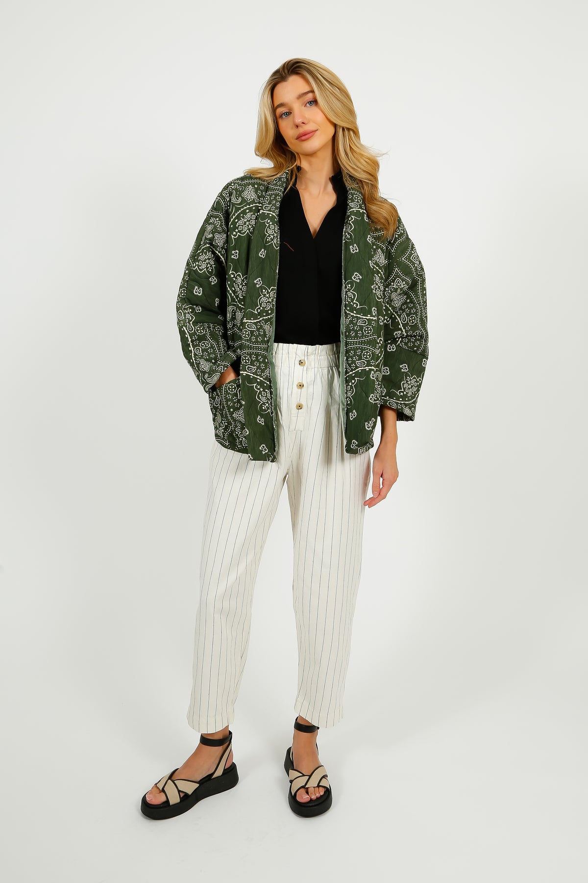 Aokyanos Chicago Bandana Jacket in Khaki