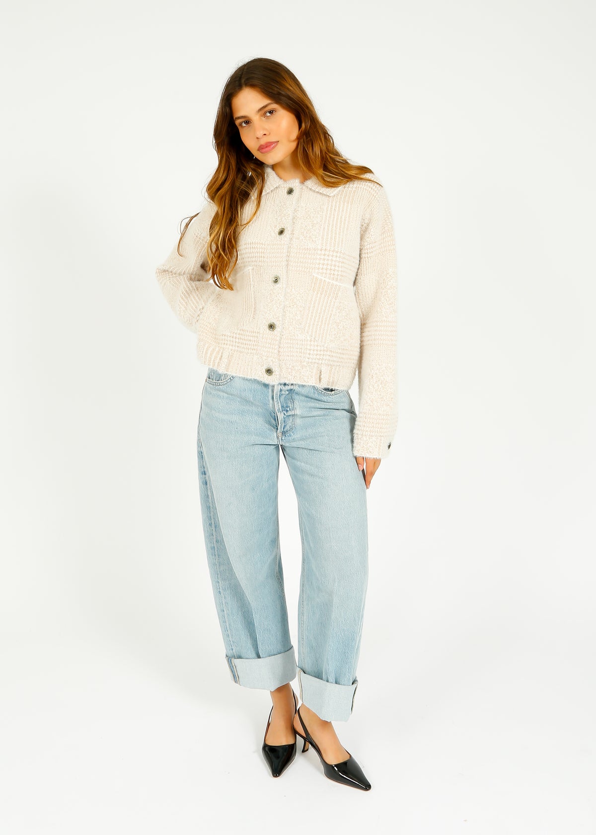 R&P Bubbly Jacket in Stone Check