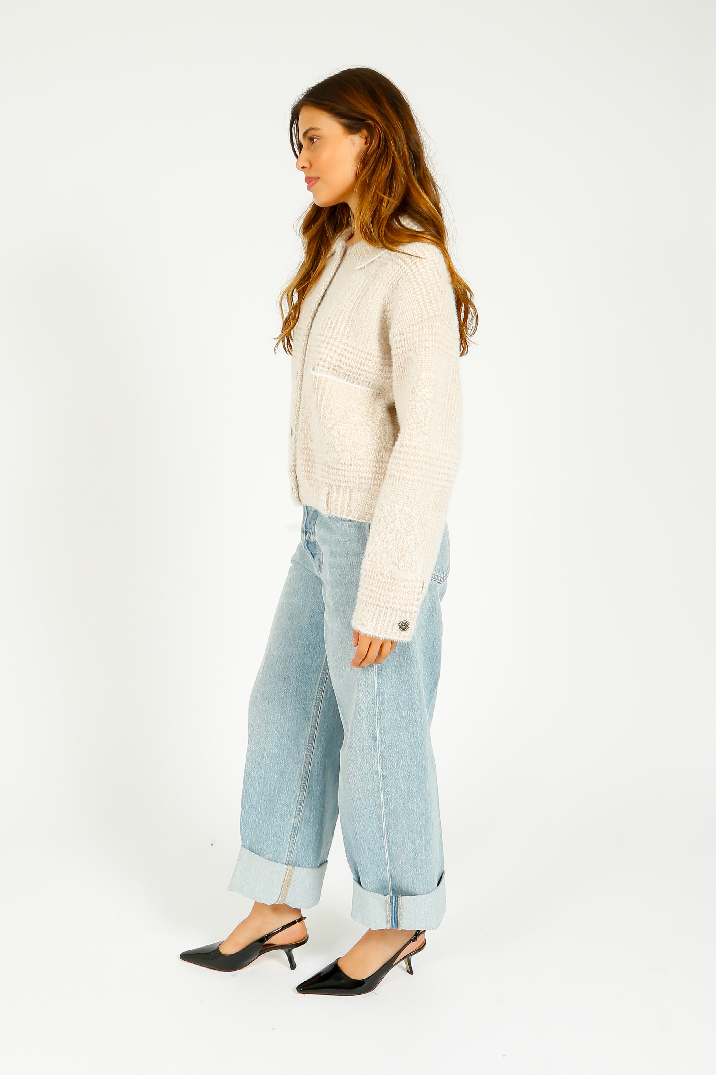 R&P Bubbly Jacket in Stone Check