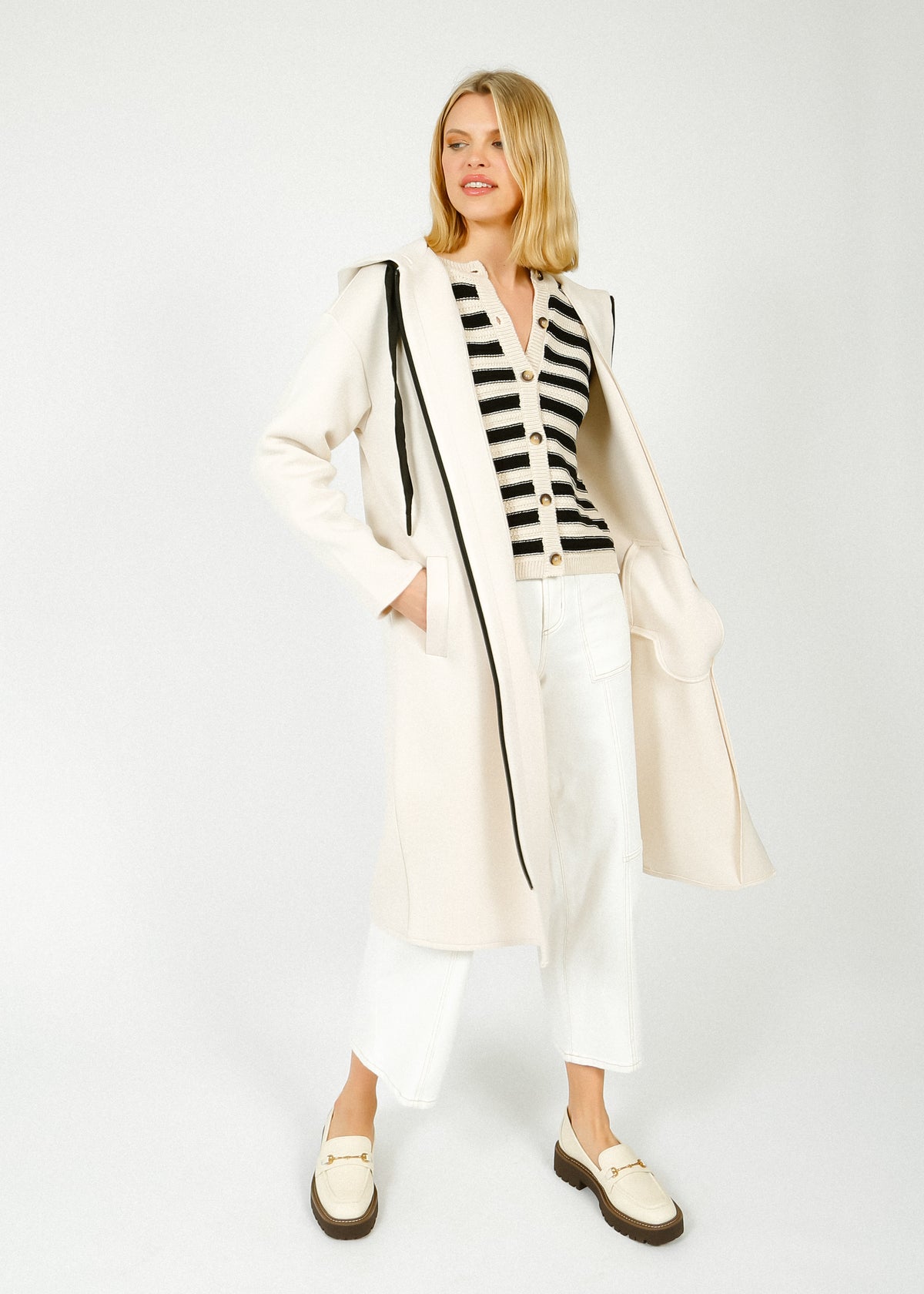 R&P Invasion Hooded coat in Birch