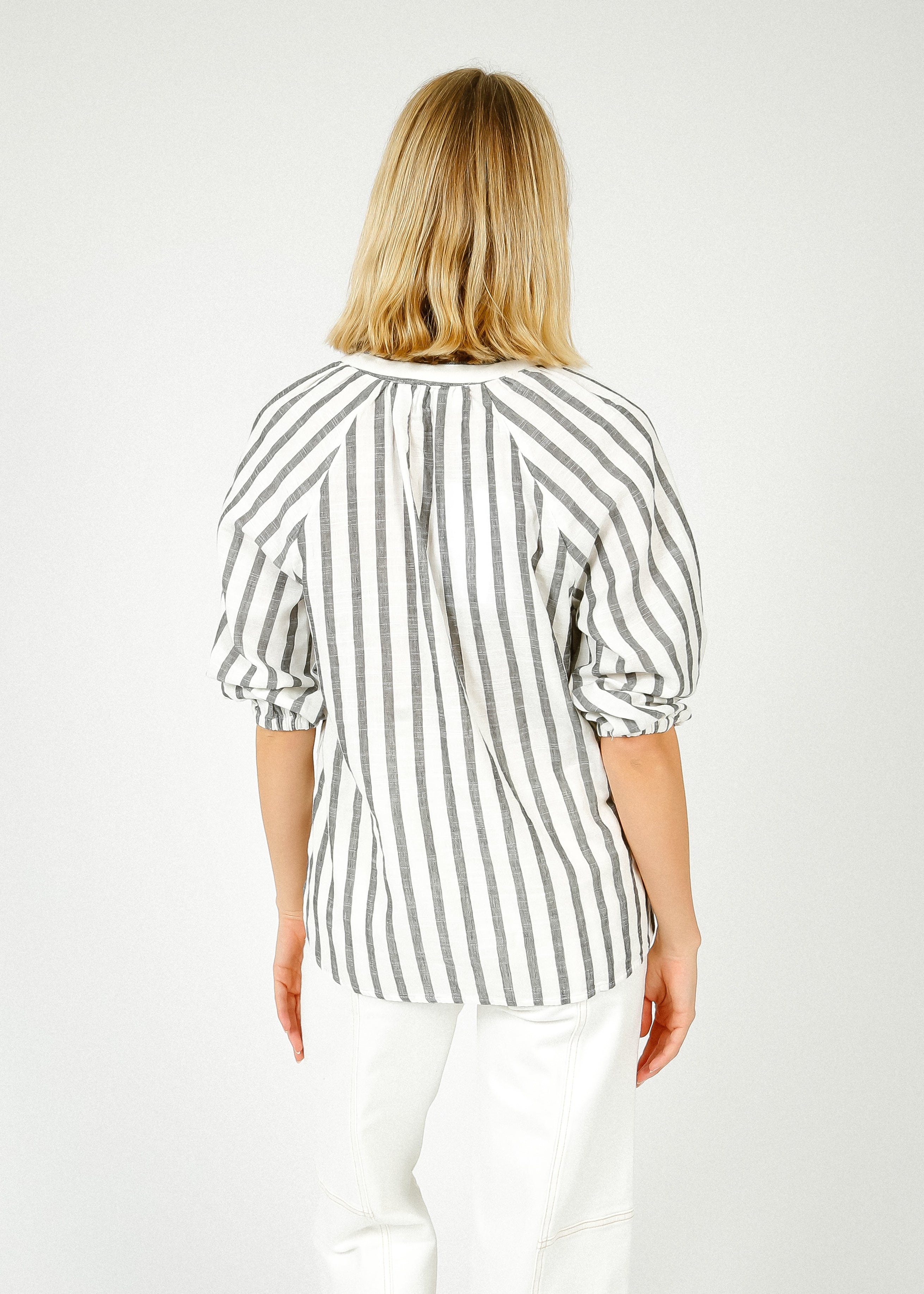 SLF Alberta Stripe Shirt in Black, White