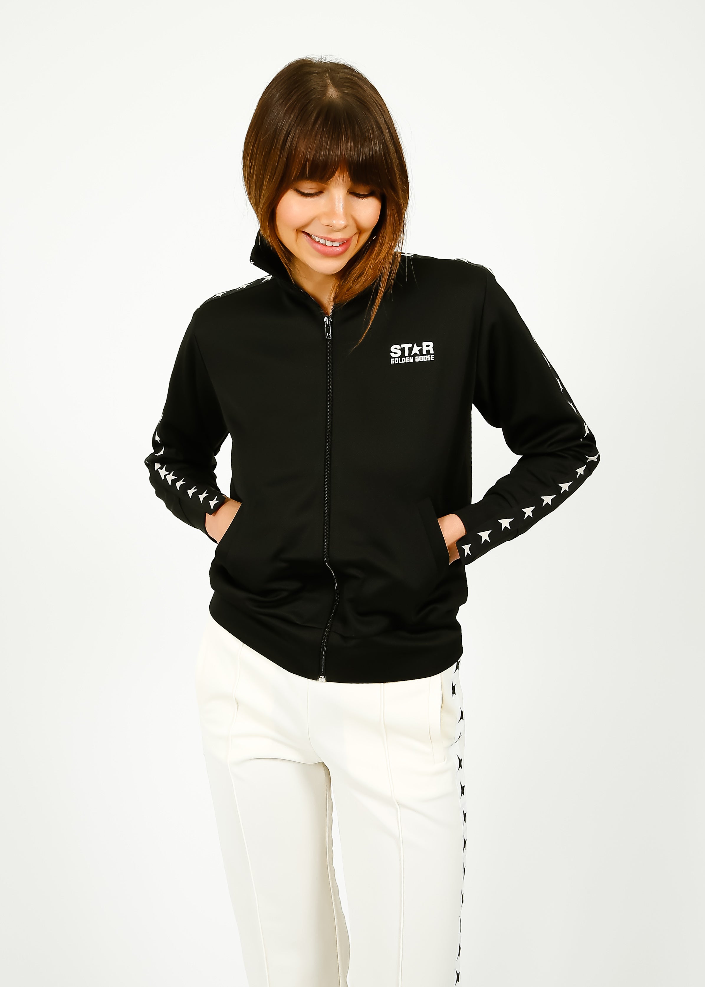 GG Denise Star Track Jacket in Black