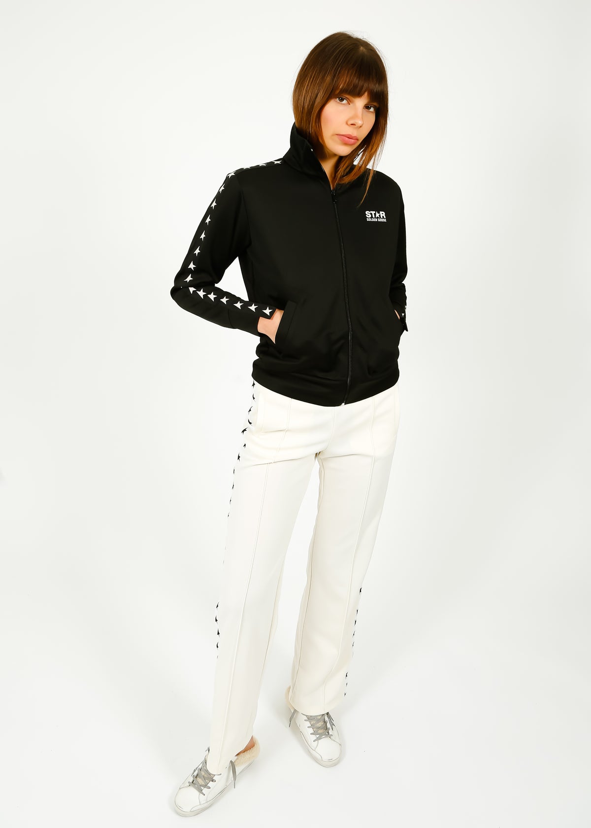 GG Denise Star Track Jacket in Black