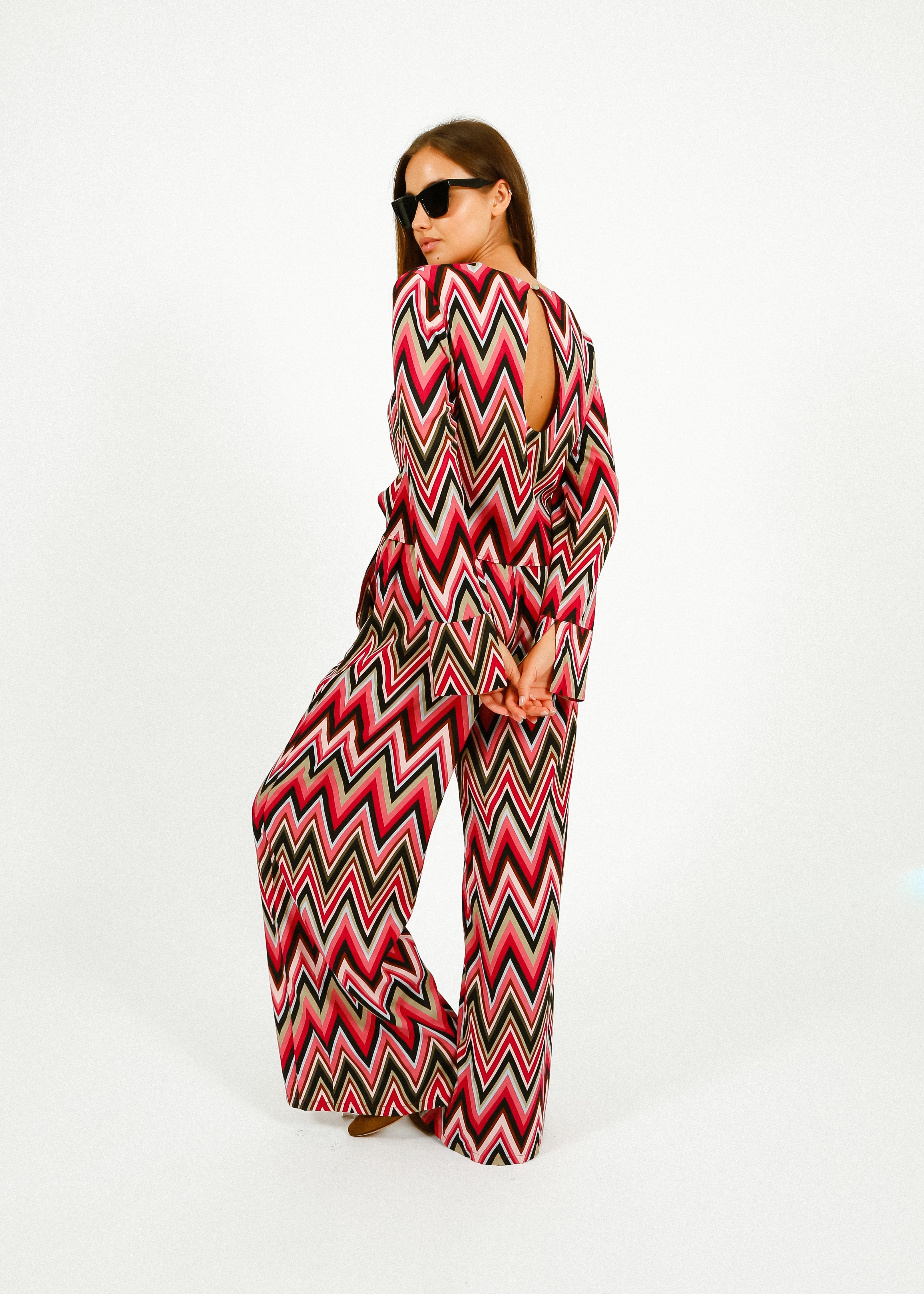 Primrose Park Kylie Trousers in Zig Zag