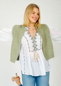 You added <b><u>R&P Elona Short Waistcoat in Sea Moss</u></b> to your cart.