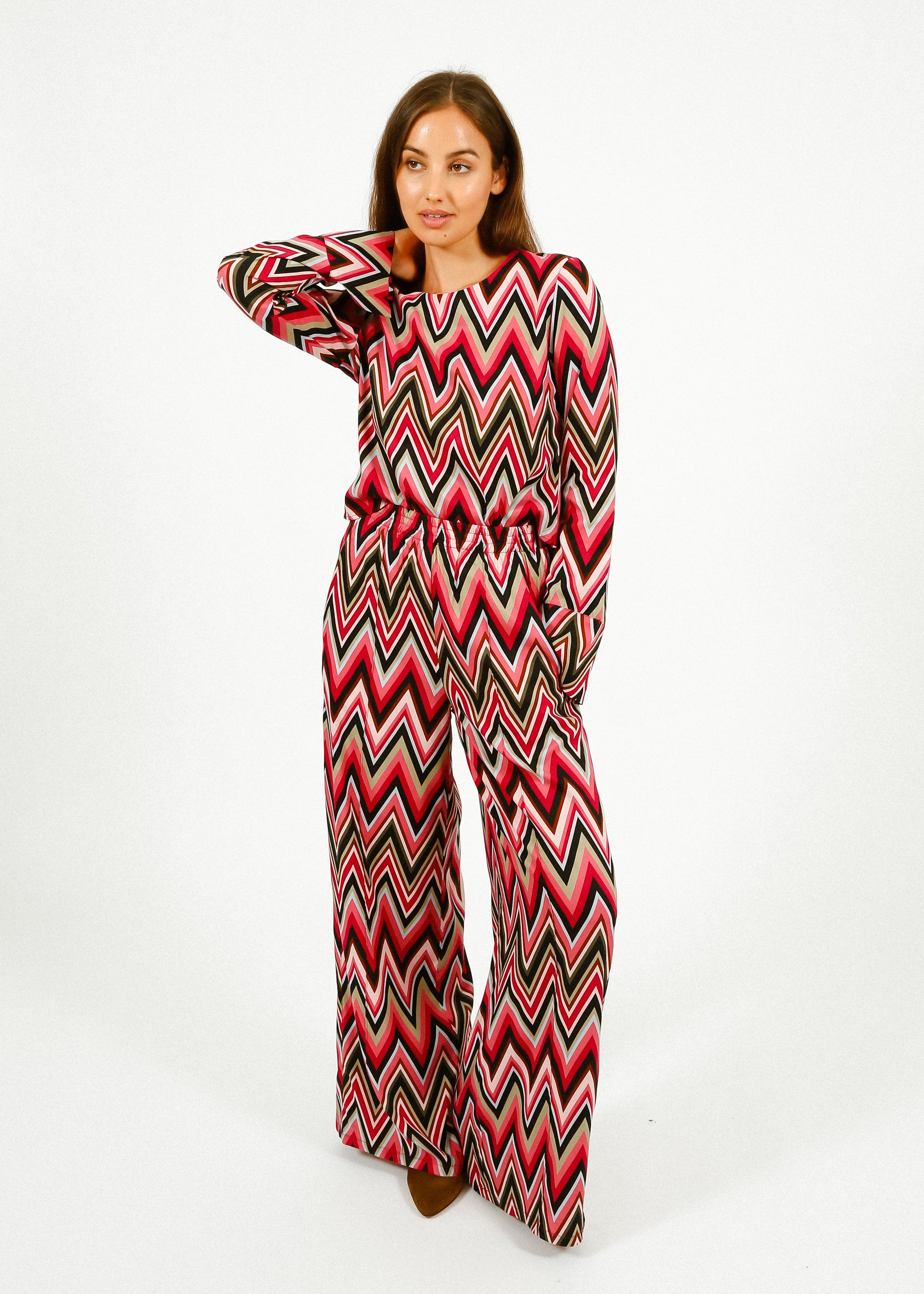 Primrose Park Kylie Trousers in Zig Zag