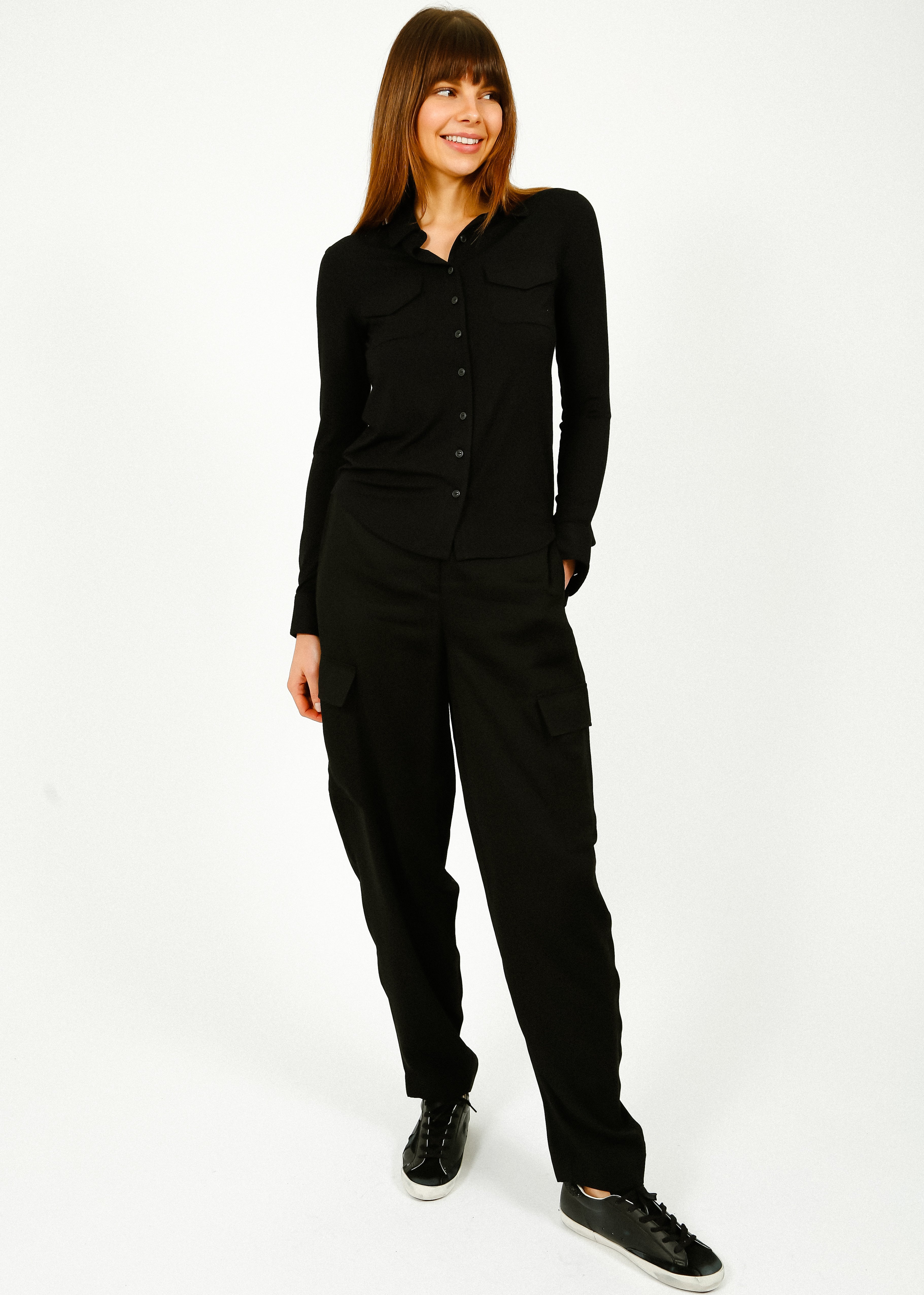 JOSEPH Treveris Pant in Black