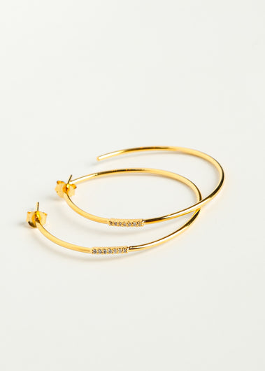 LH Charlie White Zirconium Hoops