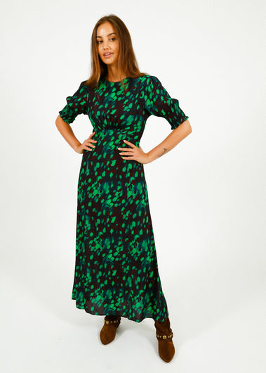 Primrose Park Dani Dress in Brushstroke Green