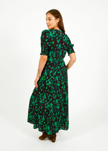 Primrose Park Dani Dress in Brushstroke Green