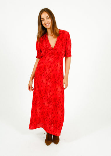 Primrose Park Dolly Dress in Brushwork Red