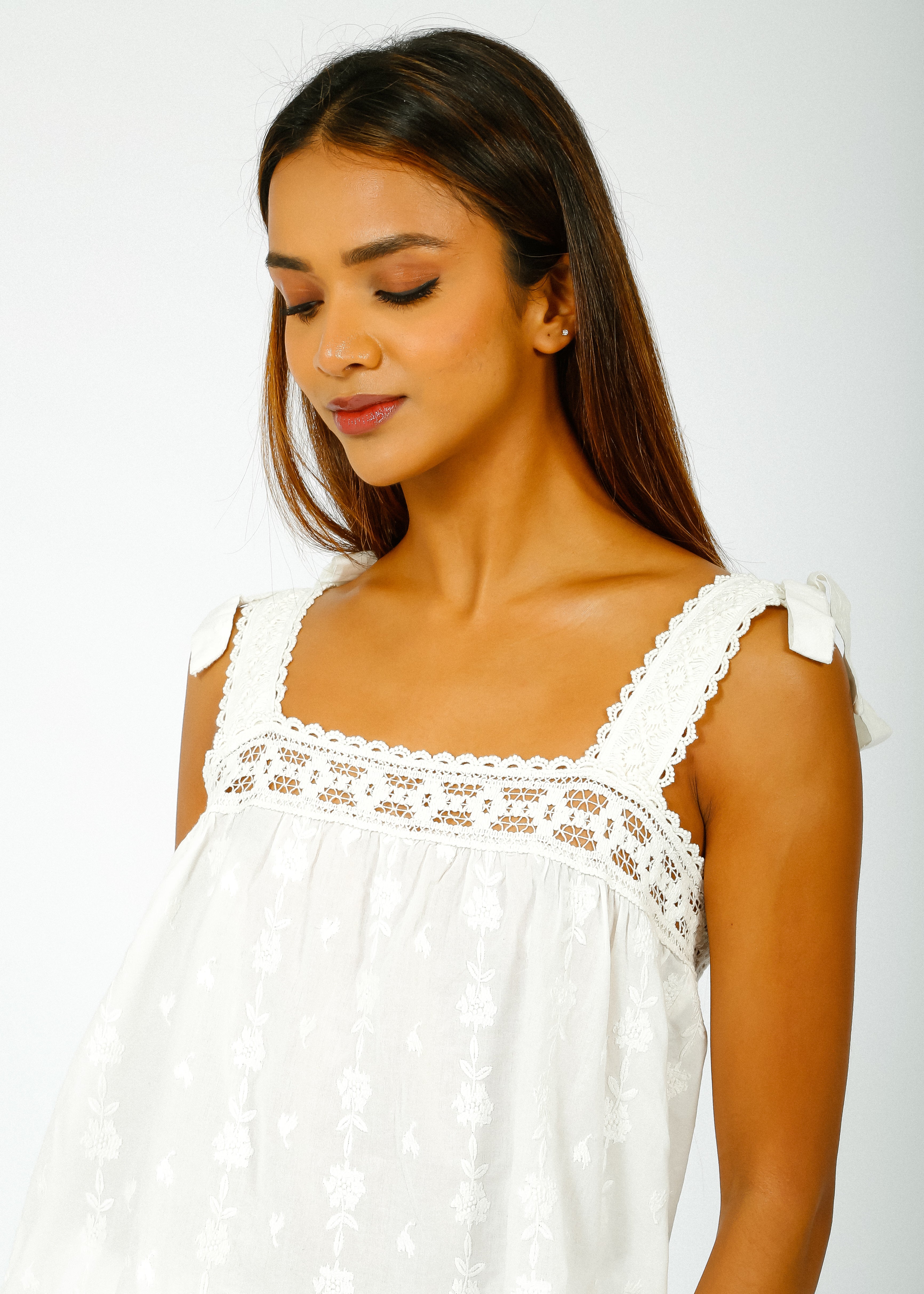 LM Paradisio Strap Top in Off White
