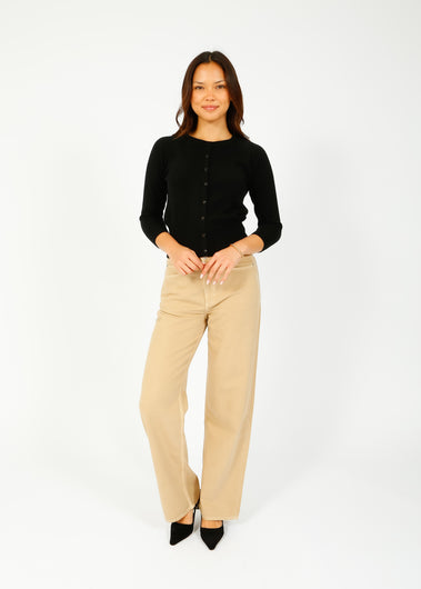 JU Shrunken Cardi in Black