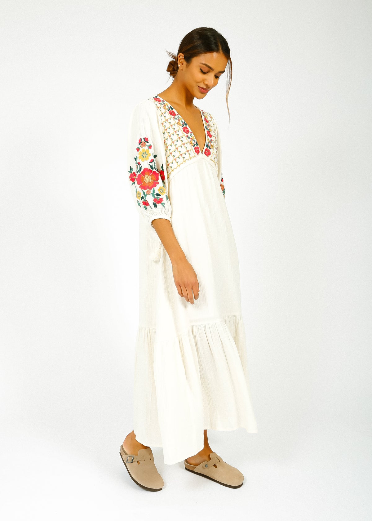 Louise Misha Bali Dress in Off White